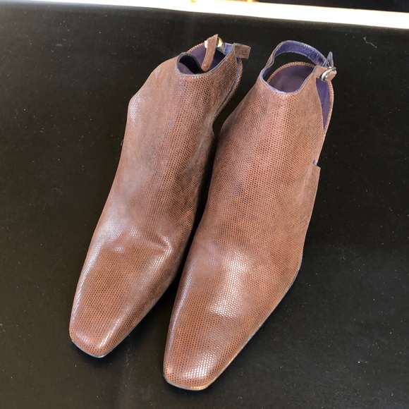 Ralph Lauren Stainless steel bootie shoes NEW